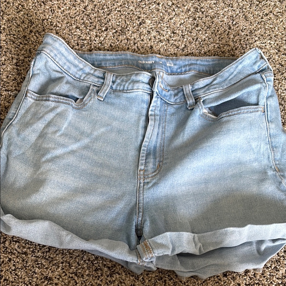 Old Navy Blue Jean Shorts Distressed Casual